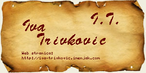 Iva Trivković vizit kartica